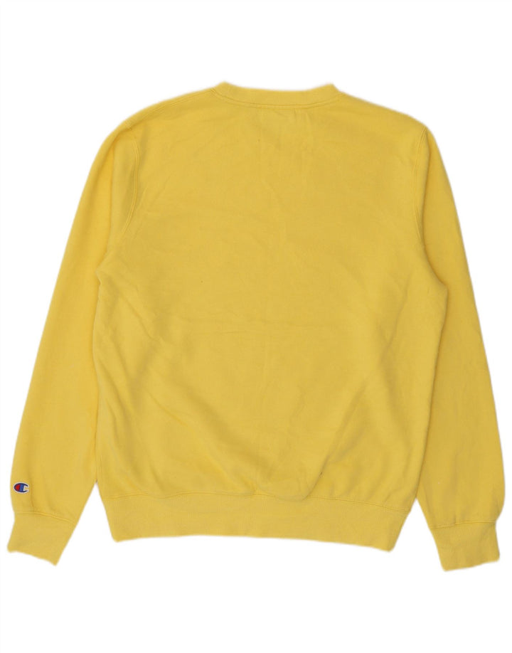 Champion Herre Grafisk Sweatshirt Jumper Stor Gul Bomuld