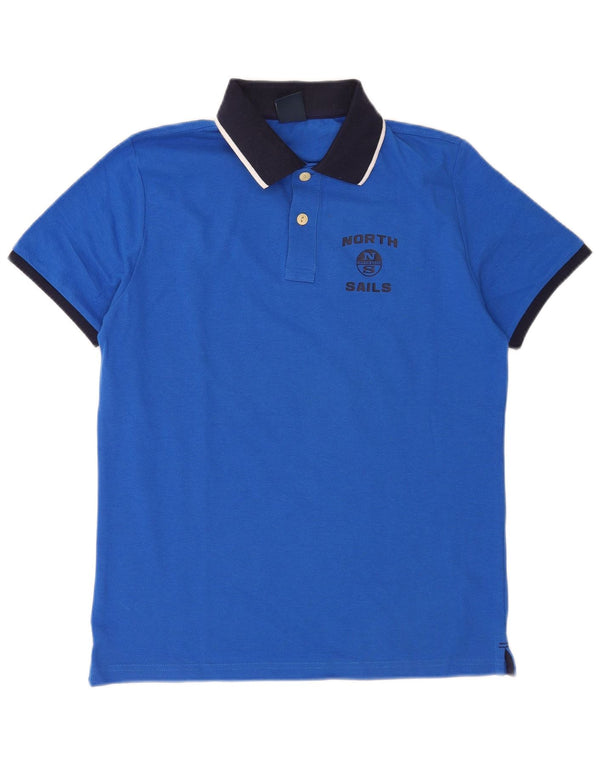 North Sails Polo para hombre 2XS Algodón color block azul