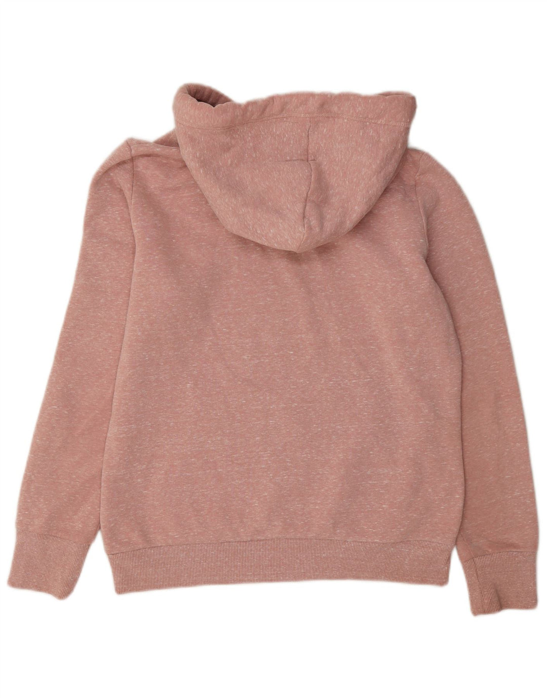 Superdry Womens Hoodie Jumper UK 12 Medium Pink Flecked Polyester