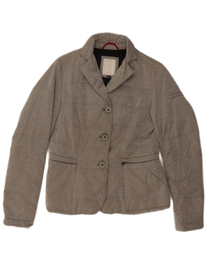 PEUTEREY Damen Wattierte Jacke IT 44 Mittelgraue Baumwolle