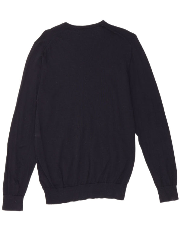 Marks & Spencer Herre V-hals sweater Medium Marineblå Merinould