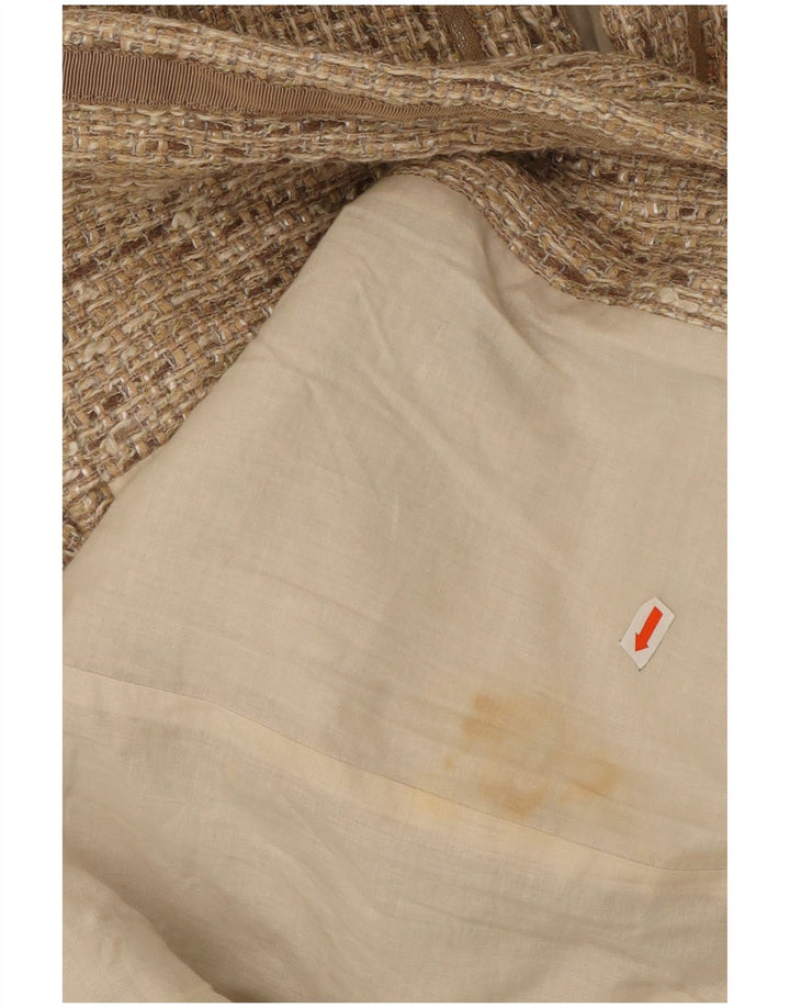 Hugo Boss Dame Overfrakke UK 14 Medium Beige Bomuld
