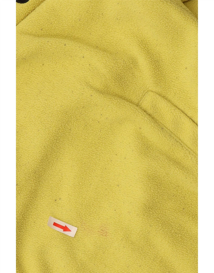 Champion Mens Graphic Hooded Fleece Jumper Large Yellow Polyester