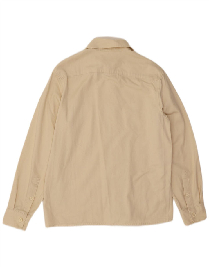 Zara Mens Shirt Medium Beige Cotton