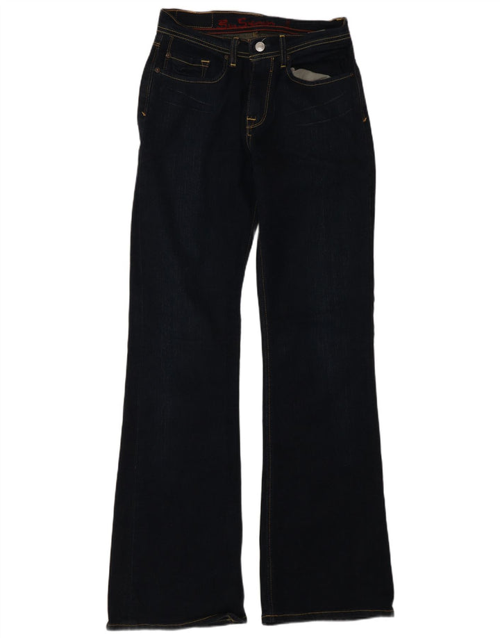 Ben Sherman Dame Bootcut Jeans W28 L32 Marineblå Bomuld