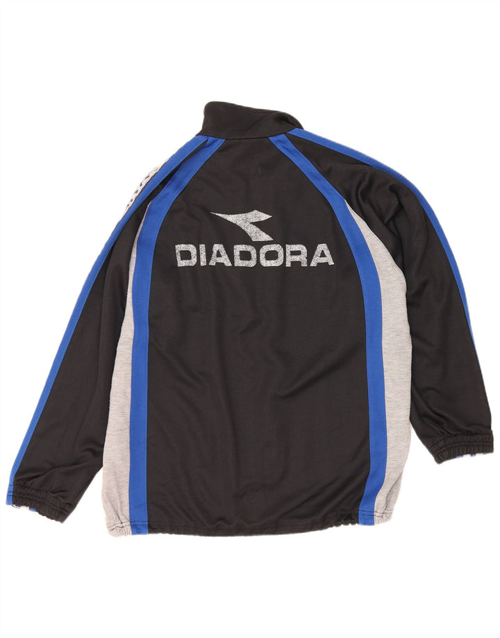 Diadora Herre grafisk træningsdragt Topjakke Medium Sort Colourblock