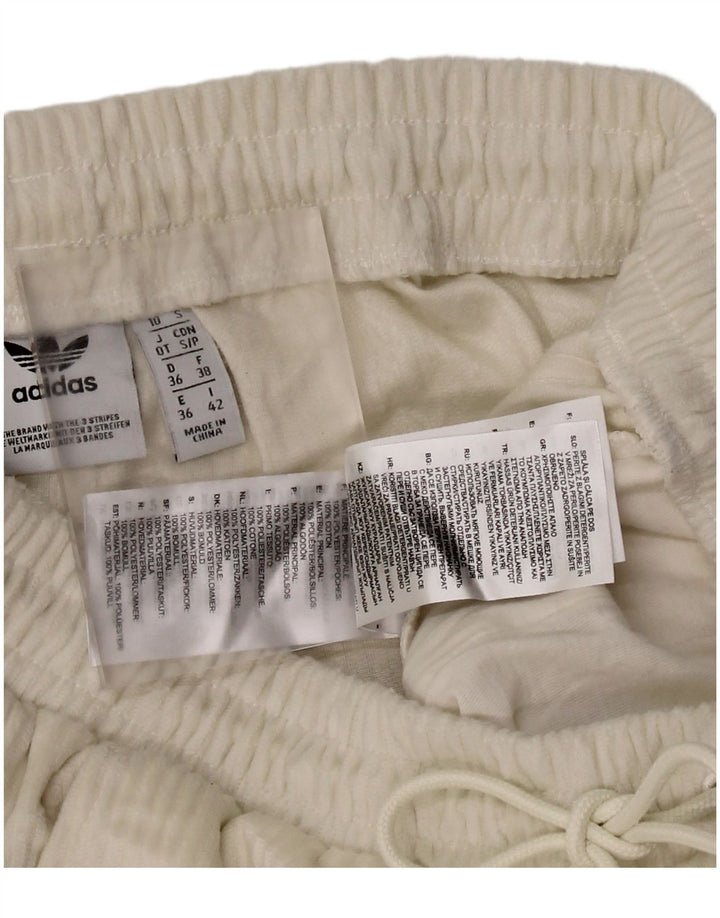 Adidas Dame træningsdragt Bukser Joggers UK 10 Small White Polyester