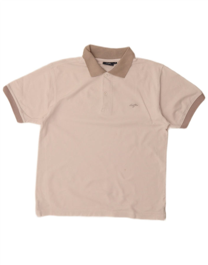 Lotto Mens Polo Shirt Medium White Colourblock