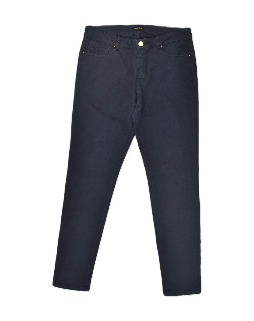 MASSIMO DUTTI Womens Skinny Jeans US 10 Large W28 L28 Navy Blue Cotton | Vintage Massimo Dutti | Thrift | Second-Hand Massimo Dutti | Used Clothing | Messina Hembry 