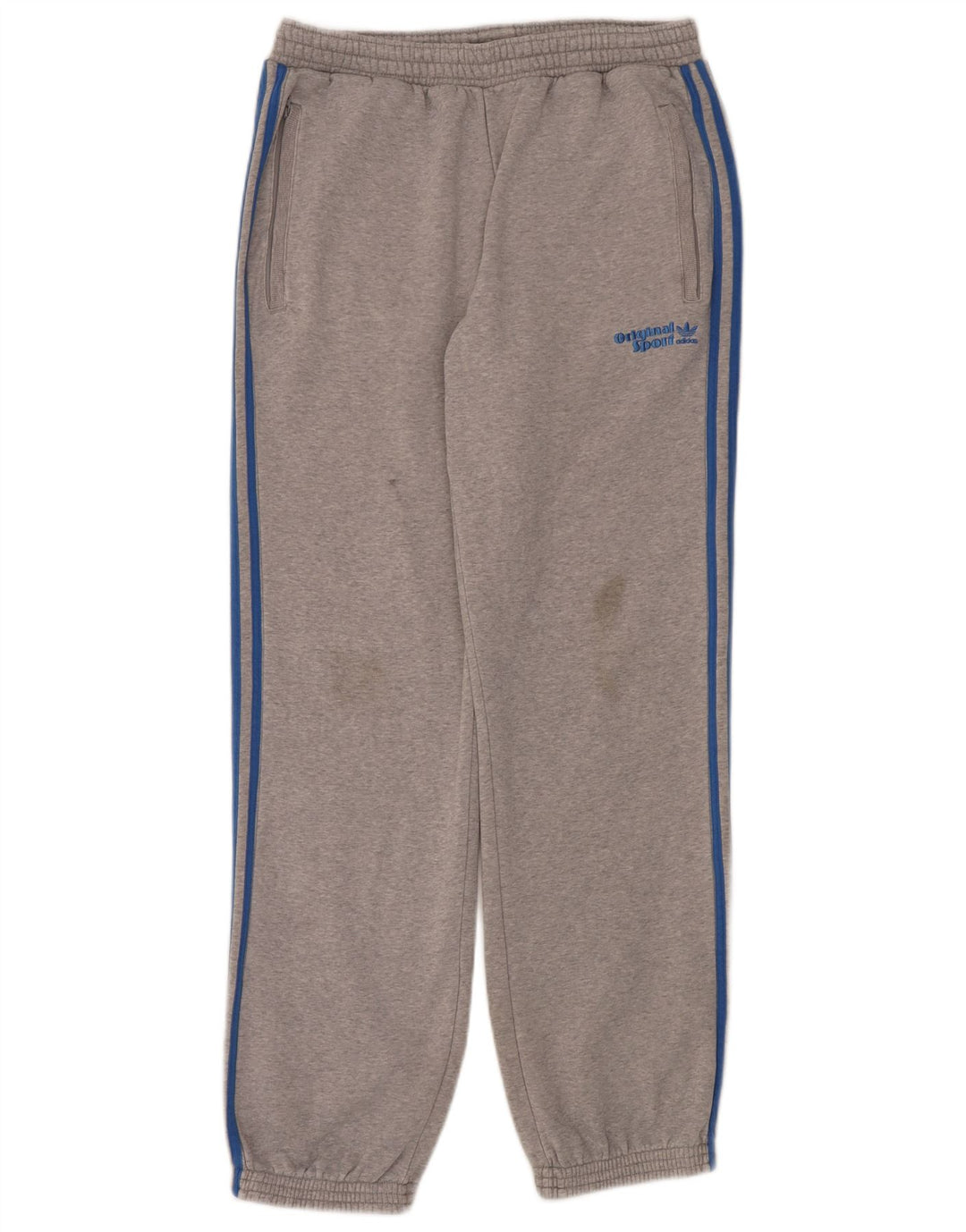 Adidas Mens Tracksuit Trousers Joggers Medium  Grey Cotton