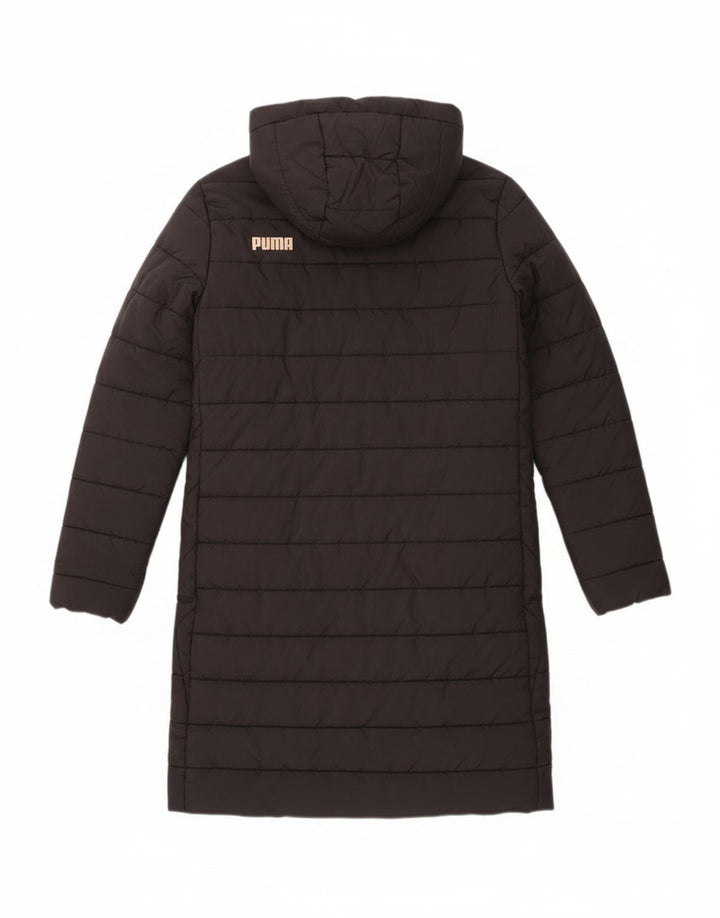 Puma Womens Hooded Padded Coat UK 6 XS Black Polyester