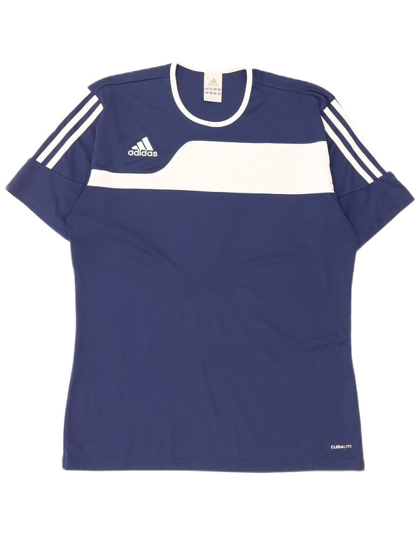 Adidas Męska koszulka Climalite Top Medium Navy Blue Colourblock