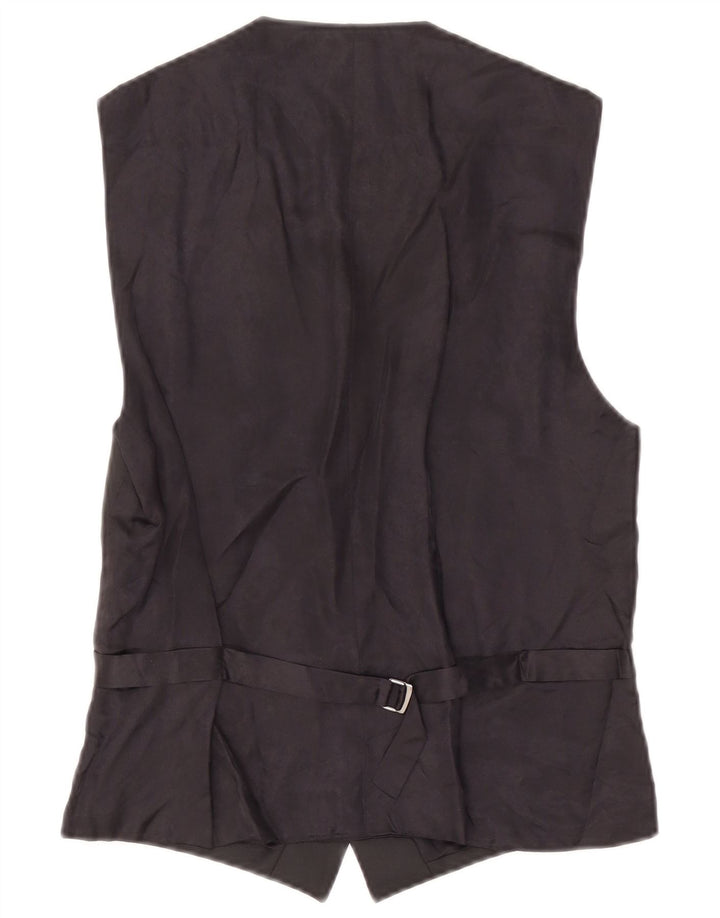 Colete masculino vintage com peito duplo IT 48 viscose preta média