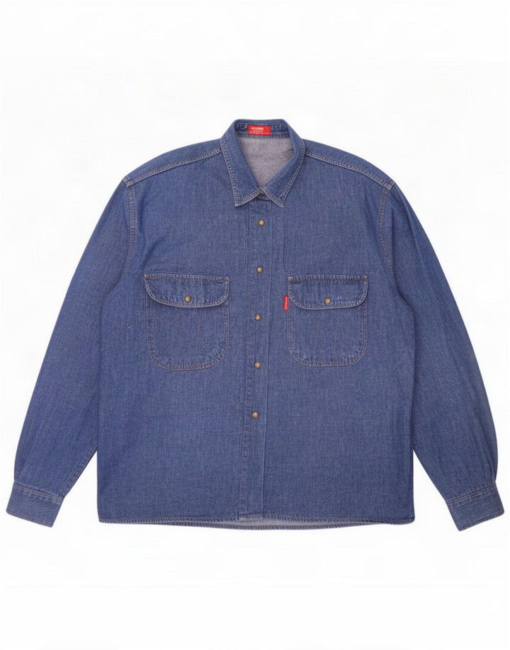 Chemise en jean Carrera pour homme bleu marine moyen