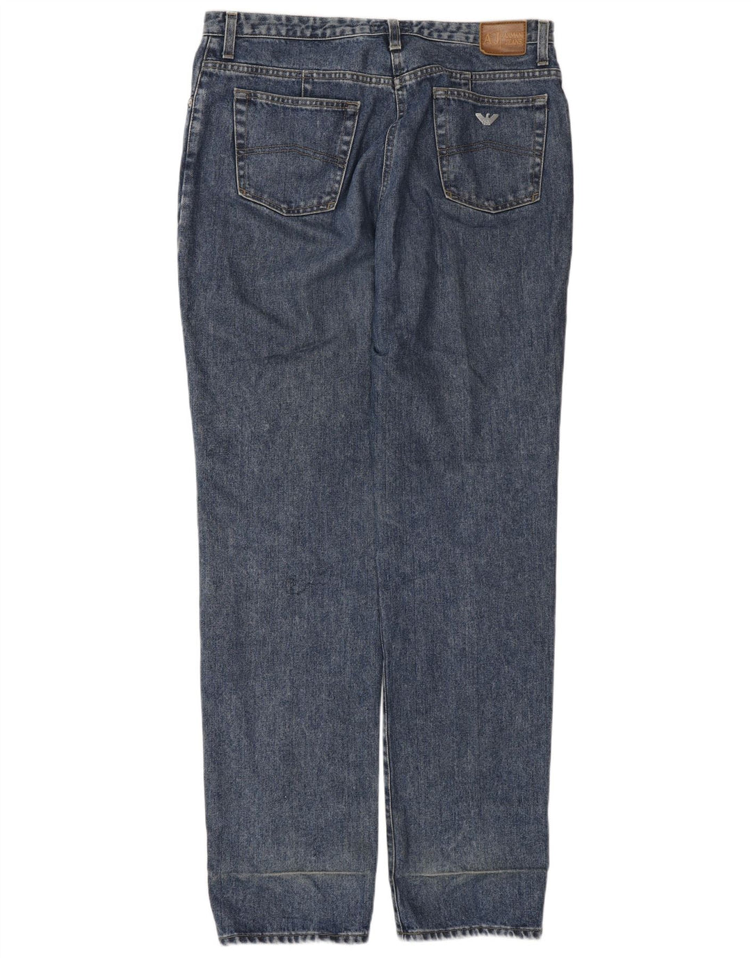 ARMANI Mens Straight Jeans W33 L34 Blue Cotton