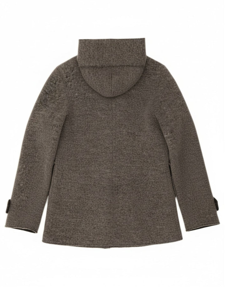 Gas Womens Hooded Pea Coat UK 14 Medium Grey Wool