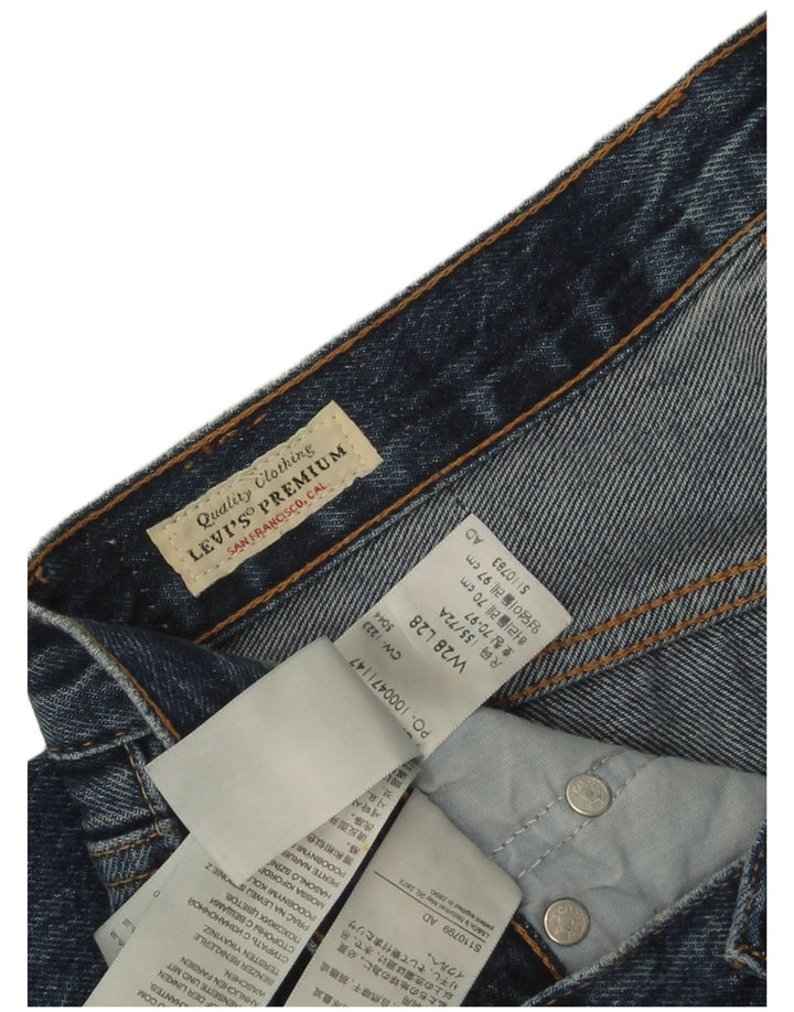 Levi's Mens 501 Straight Jeans W28 L28 Blue Cotton