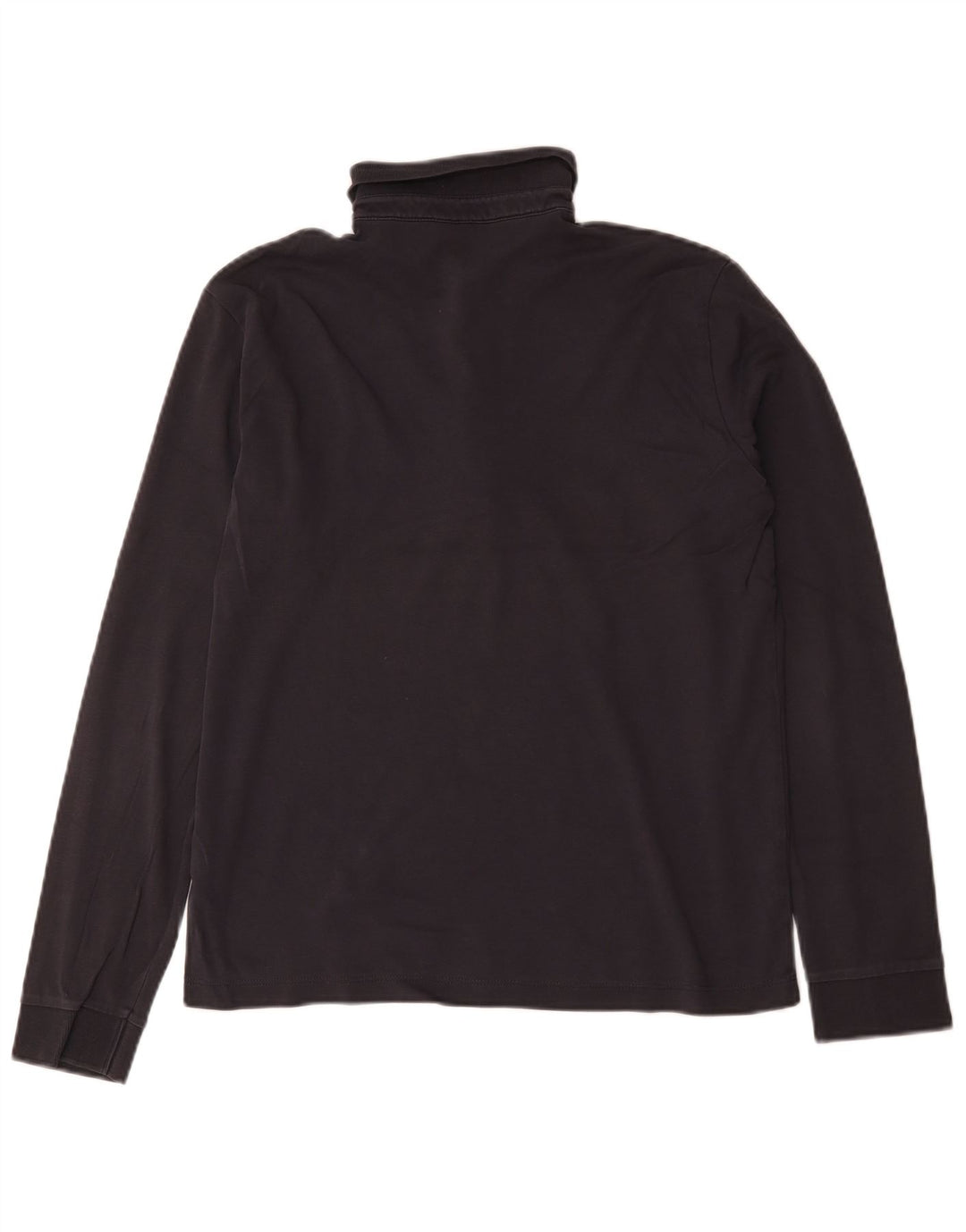 Hugo Boss Mens Long Sleeve Regular Fit Polo Shirt Medium Black Cotton