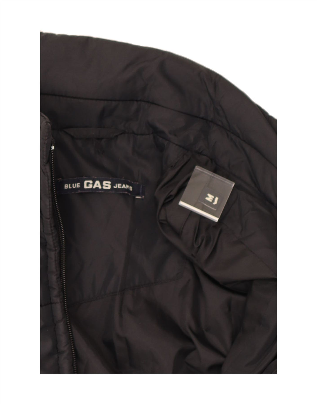 GAS Womens Padded Jacket UK 14 Medium Black Polyester Vintage Gas and Second-Hand Gas from Messina Hembry 