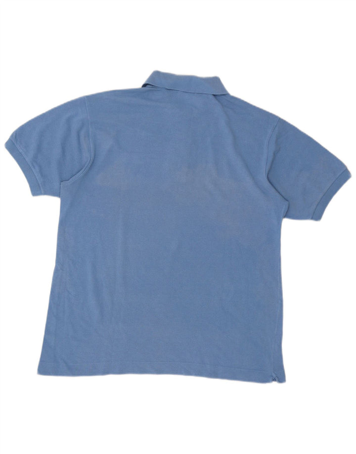 Lacoste Mens Polo Shirt Size 4 Medium Blue Cotton