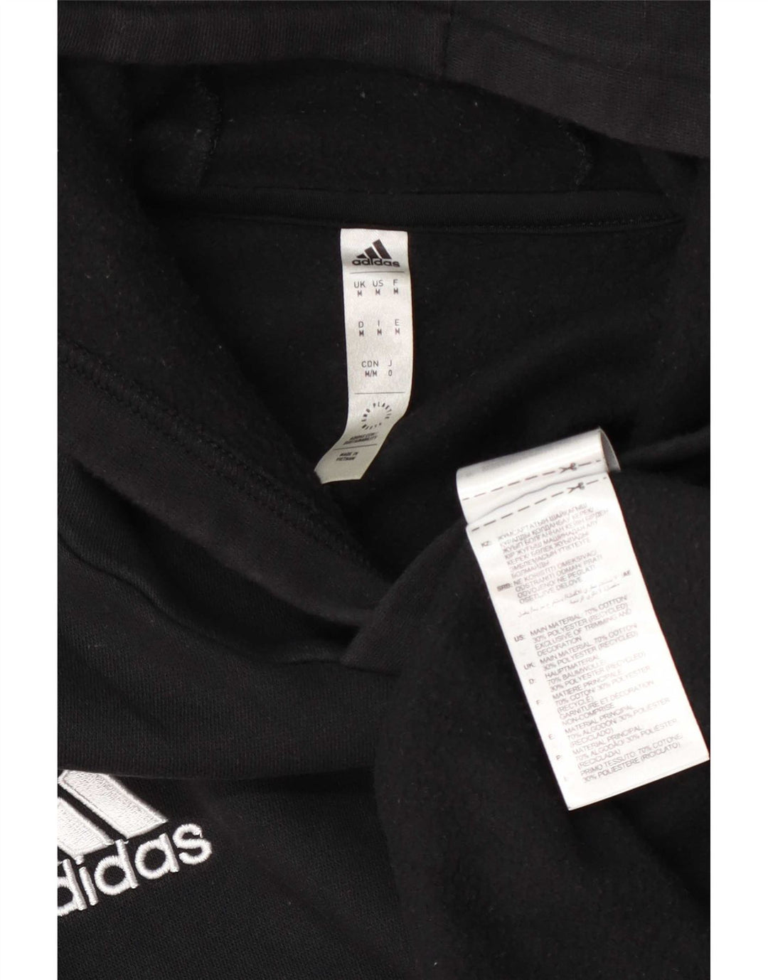 Adidas Herre hættetrøje Jumper Medium Sort Bomuld