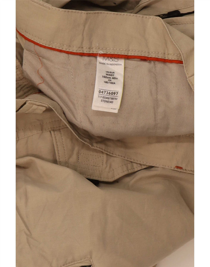 Marks & Spencer Herre Cargo Bermuda Shorts W40 XL Beige Bomuld
