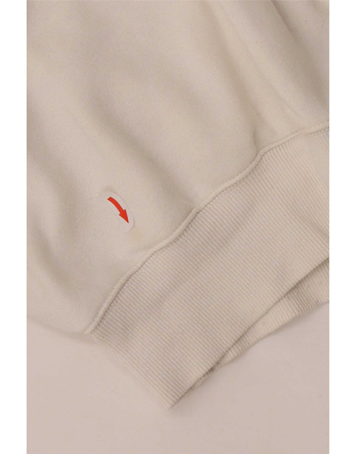 Nike Womens Oversized Crop Zip Neck Sweatshirt Jumper UK 10 Small White