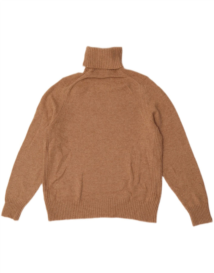 Marks & Spencer Womens Roll Neck Jumper Sweater UK 18 XL Beige Wool