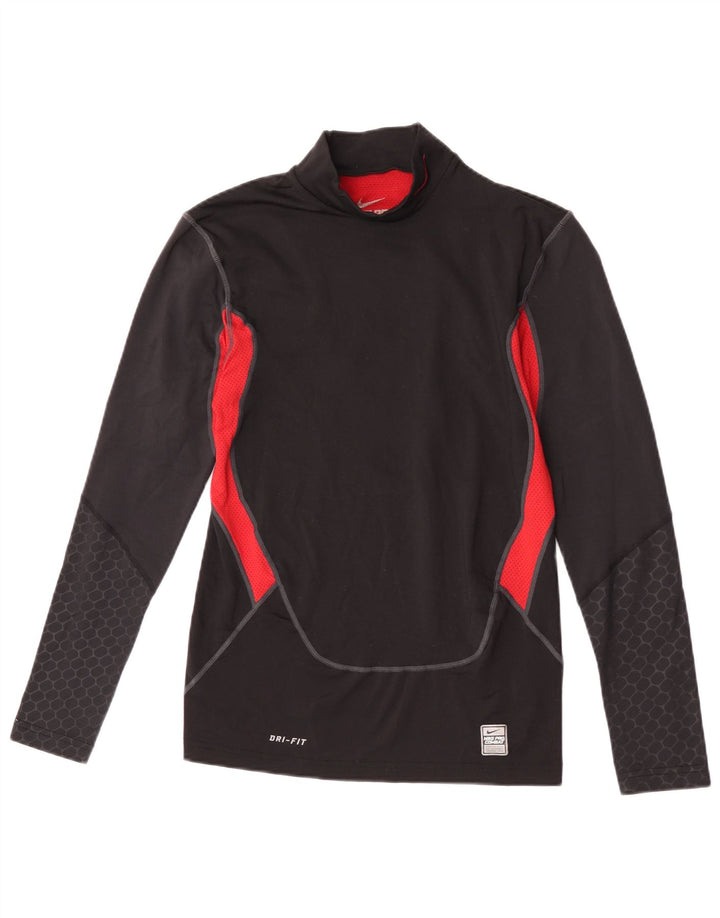 Nike - Maglia grafica da uomo Dri Fit a maniche lunghe, colore nero medio