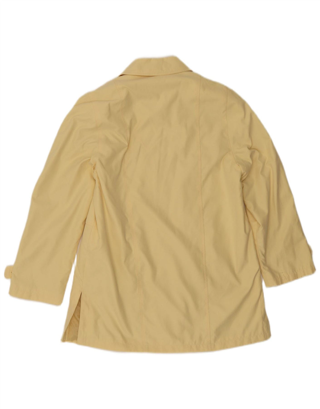 Vintage Womens Oversized Overcoat UK 8 Small Yellow Polyester