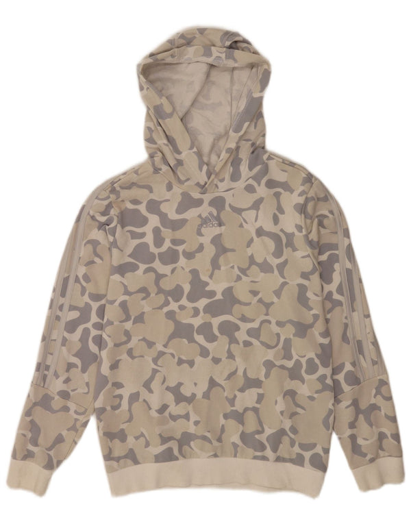 Felpa con cappuccio per bambina Adidas 11-12 anni in cotone mimetico multicolore