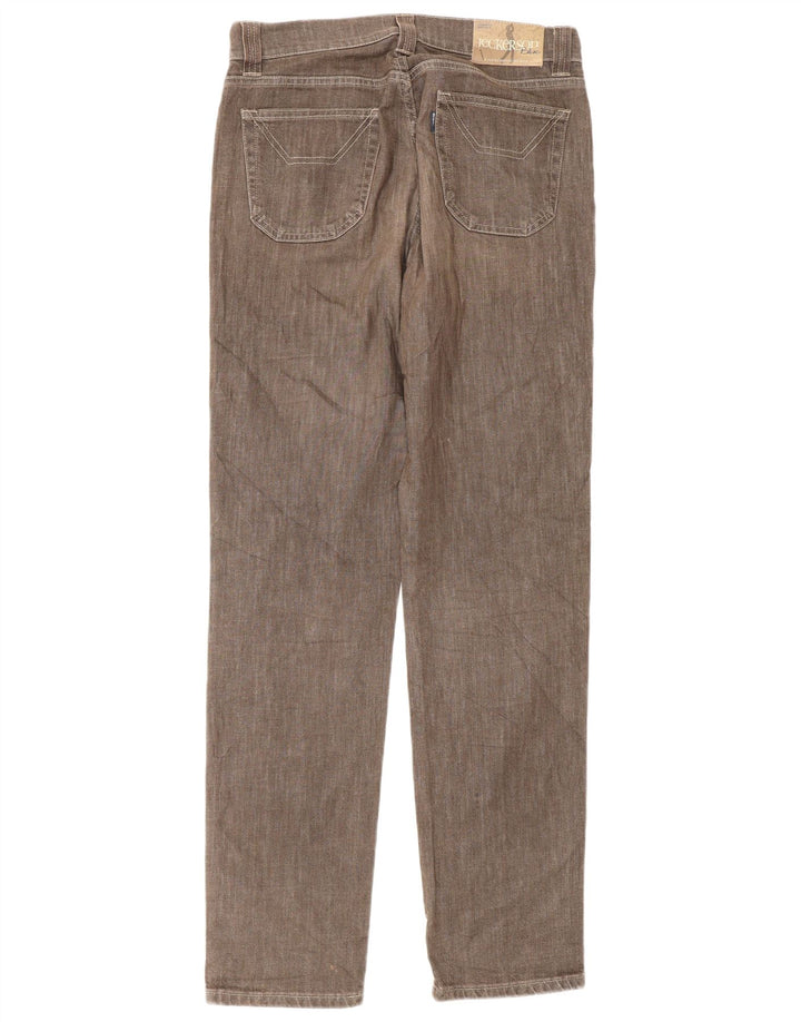 Jeckerson Mens Slim Jeans W32 L34 Brown Cotton