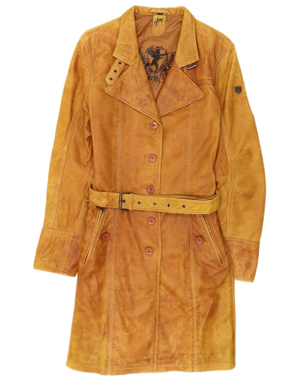 Gipsy Damen Ledermantel UK 12 Mittelbraun