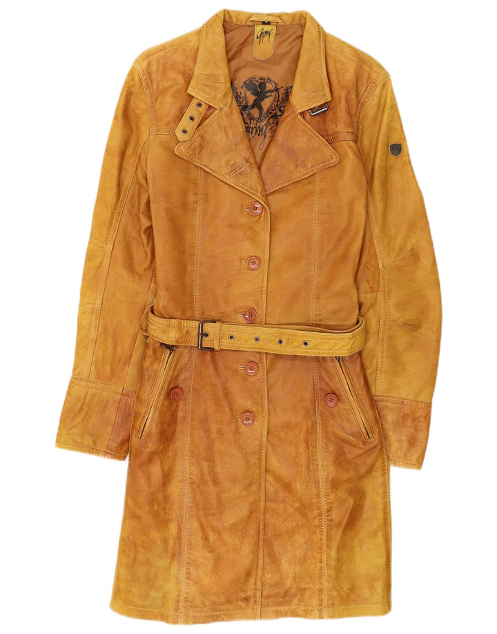 Gipsy Damen Ledermantel UK 12 Mittelbraun