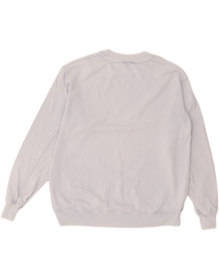 Massimo Dutti Mujer Gráfico Sudadera Oversize Jersey UK 44 Azul Medio