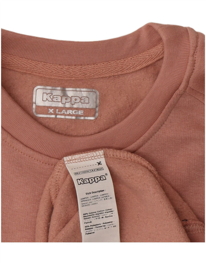 Kappa Herre Sweatshirt Jumper XL Pink Bomuld