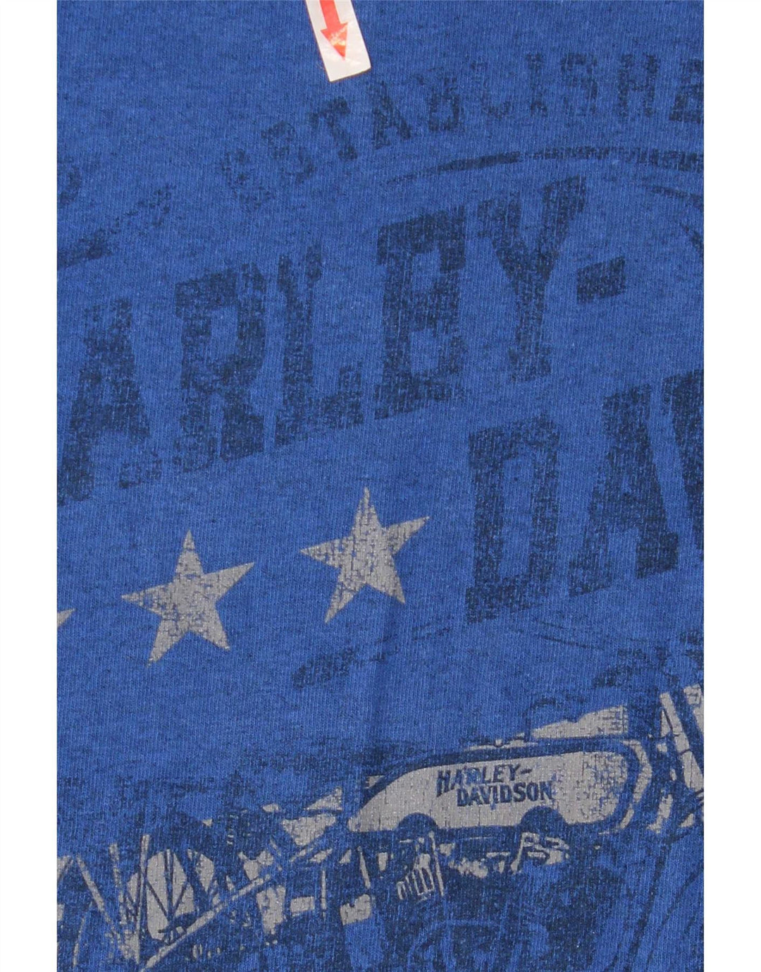 Harley Davidson Mens Graphic T-Shirt Top Small Blue Motorcycle