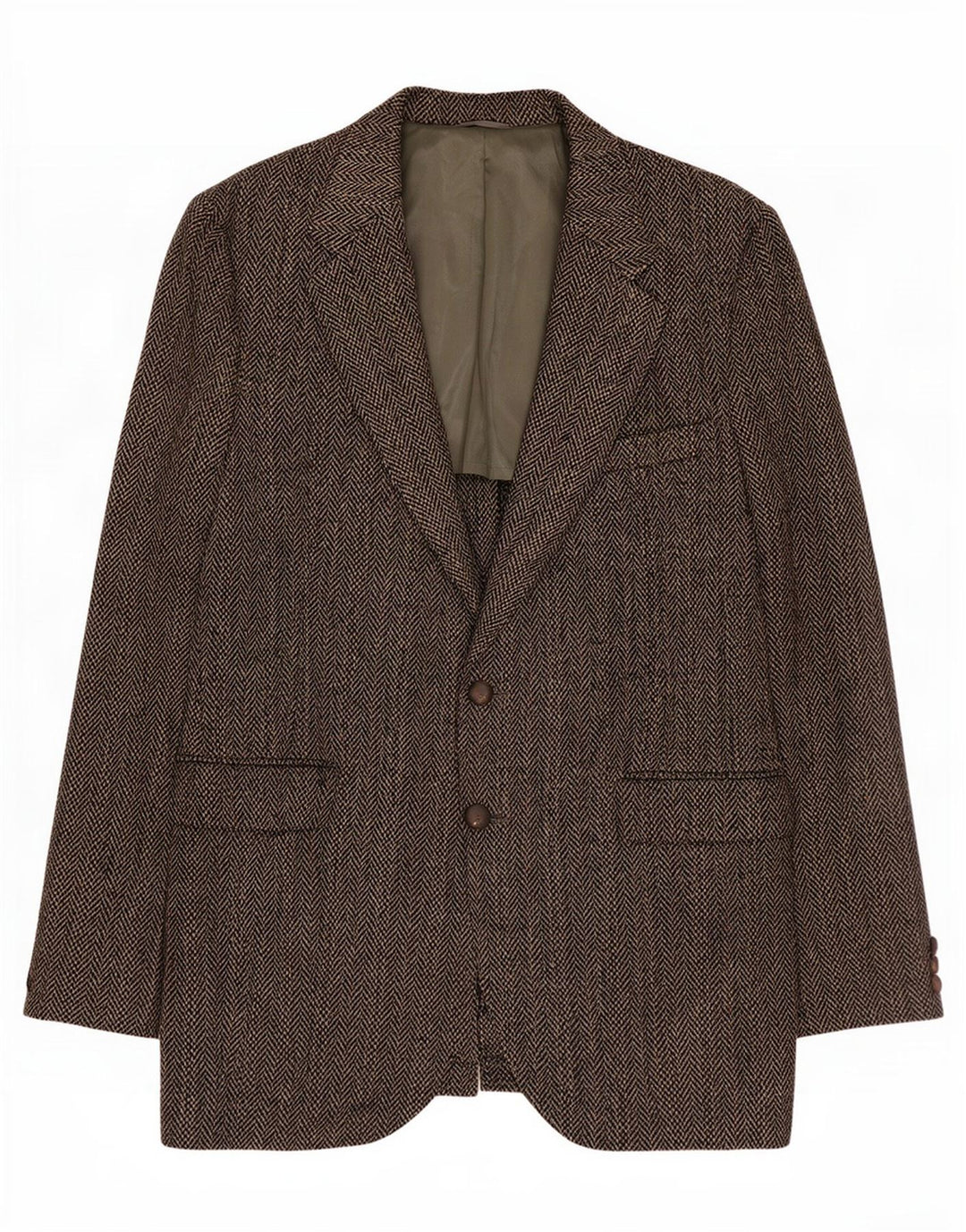 Jachetă pentru bărbați Harris Tweed, cu 2 nasturi, UK 40, lână mare, gri cu oase
