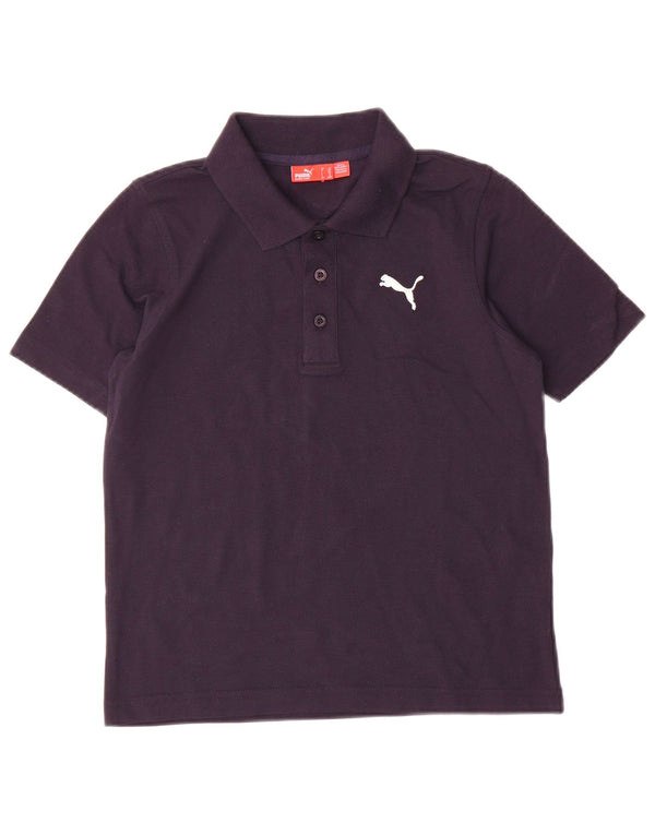 Puma Boys Polo Shirt 9-10 Years Navy Blue Cotton