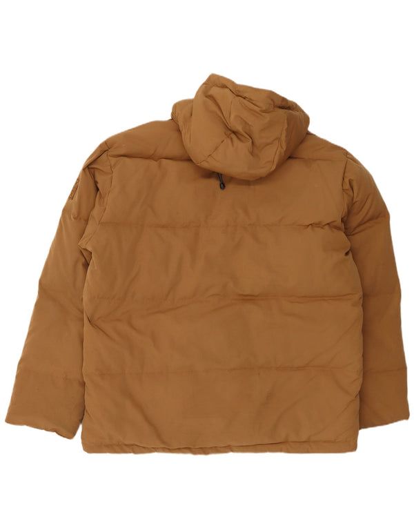 Jaqueta masculina acolchoada com capuz Murphy & Nye UK 42 2XL poliéster bege