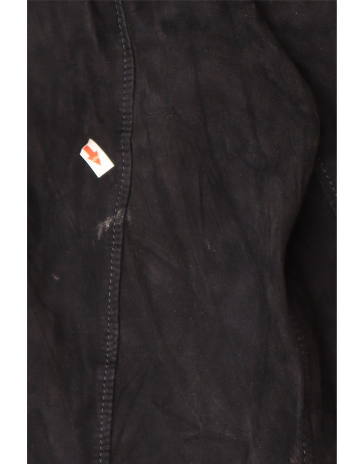 Jeckerson Womens Suede Bomber Jacket UK 18 XL Navy Blue