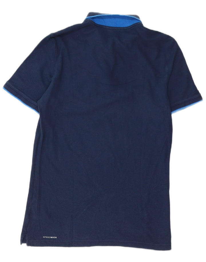REEBOK Mens Polo Shirt Medium Navy Blue Cotton