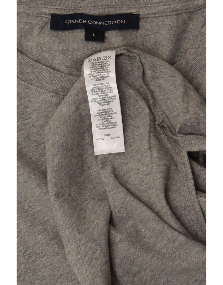 FRENCH CONNECTION Womens Oversized T-Shirt Top UK 16 Large Grey Cotton Vintage French Connection and Second-Hand French Connection from Messina Hembry 