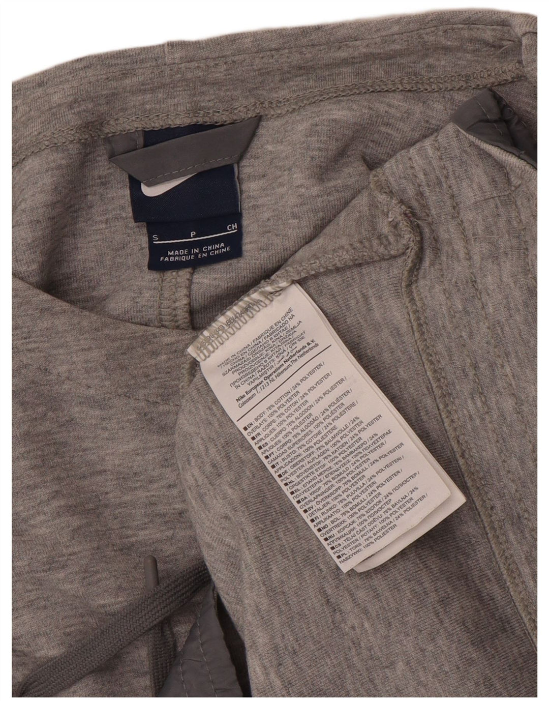 Nike Womens Crop Sweatshirt Jumper UK 10 Small Grey Cotton