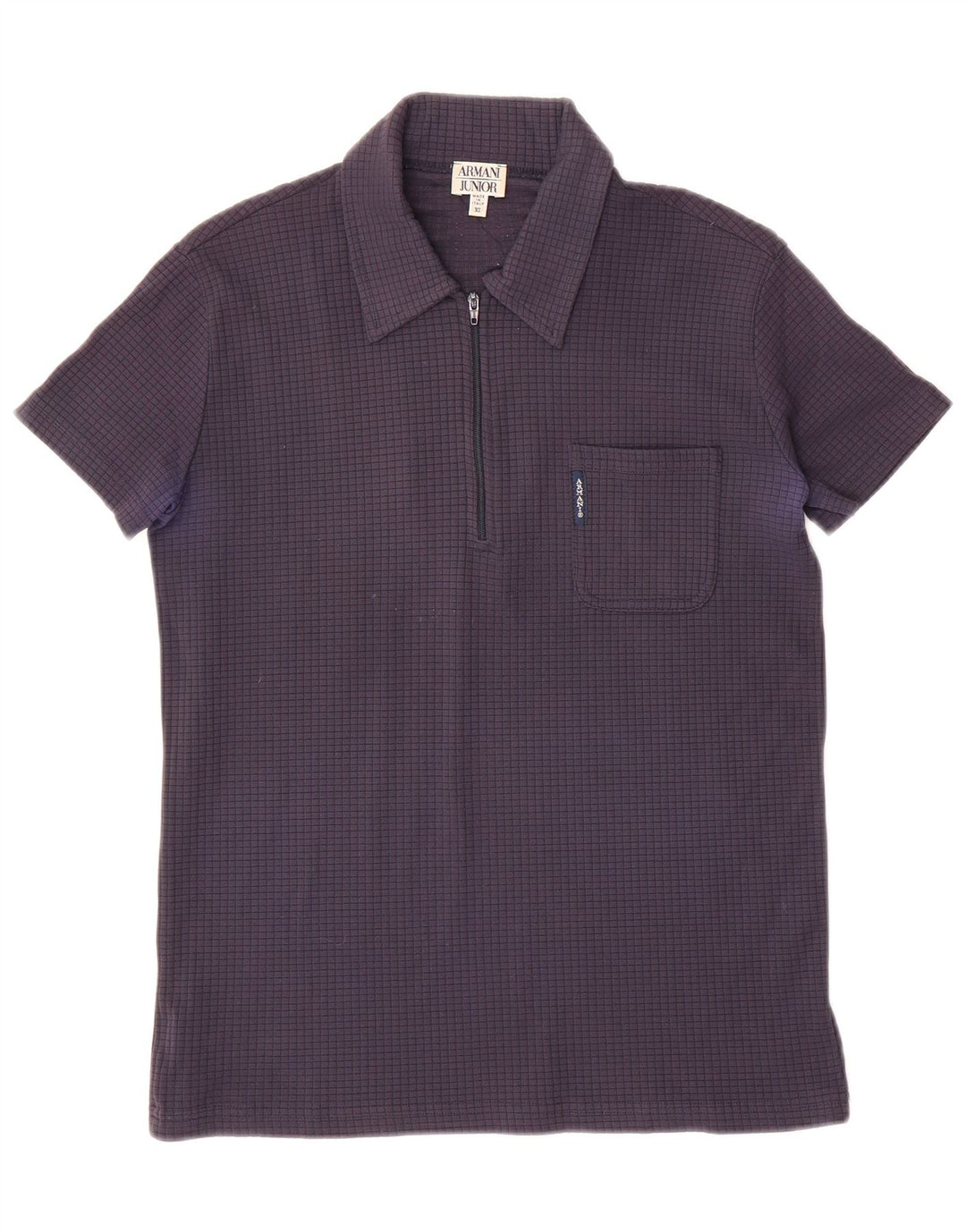 Armani Junior Jungen Poloshirt mit Reißverschluss, 5–6 Jahre, Marineblau, Polyamid