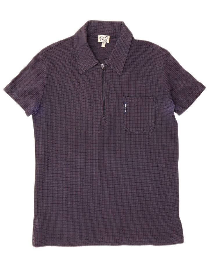 Armani Junior Jungen Poloshirt mit Reißverschluss, 5–6 Jahre, Marineblau, Polyamid