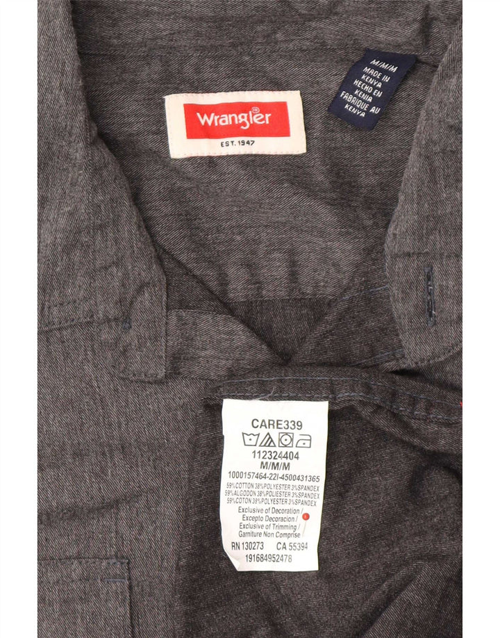 Wrangler Herrenhemd aus mittelgrauer Baumwolle