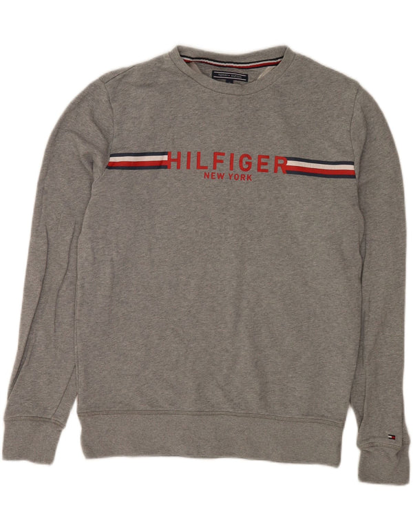 Tommy Hilfiger Herre Vintage Fit Sweatshirt Jumper Medium Grey Flecked