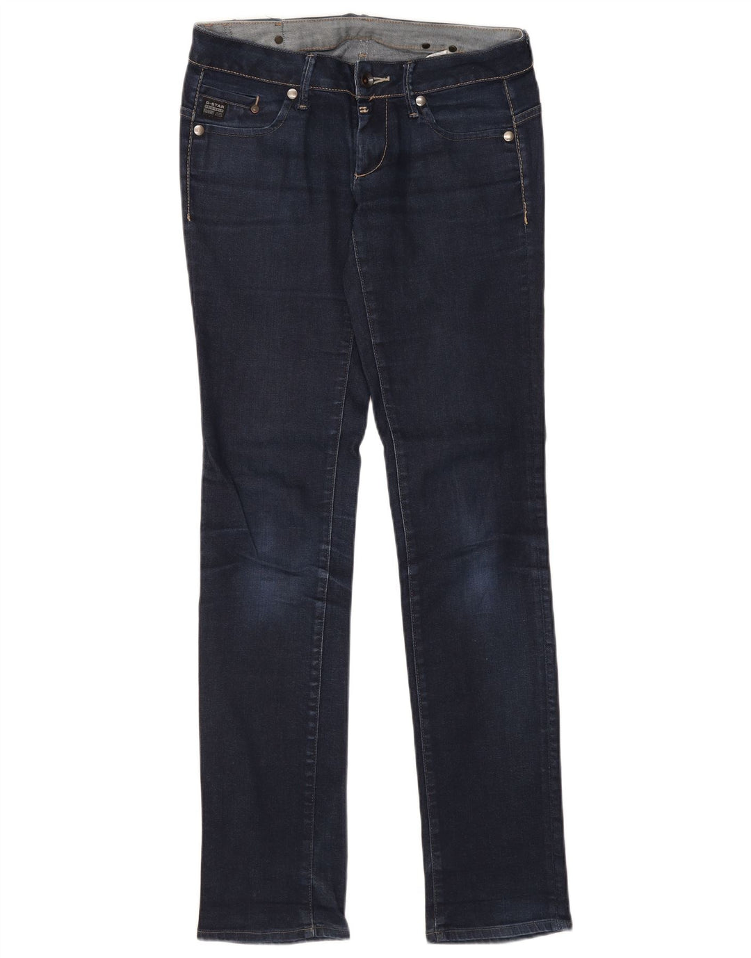 G-Star Womens Straight Jeans W30 L36 Navy Blue Cotton
