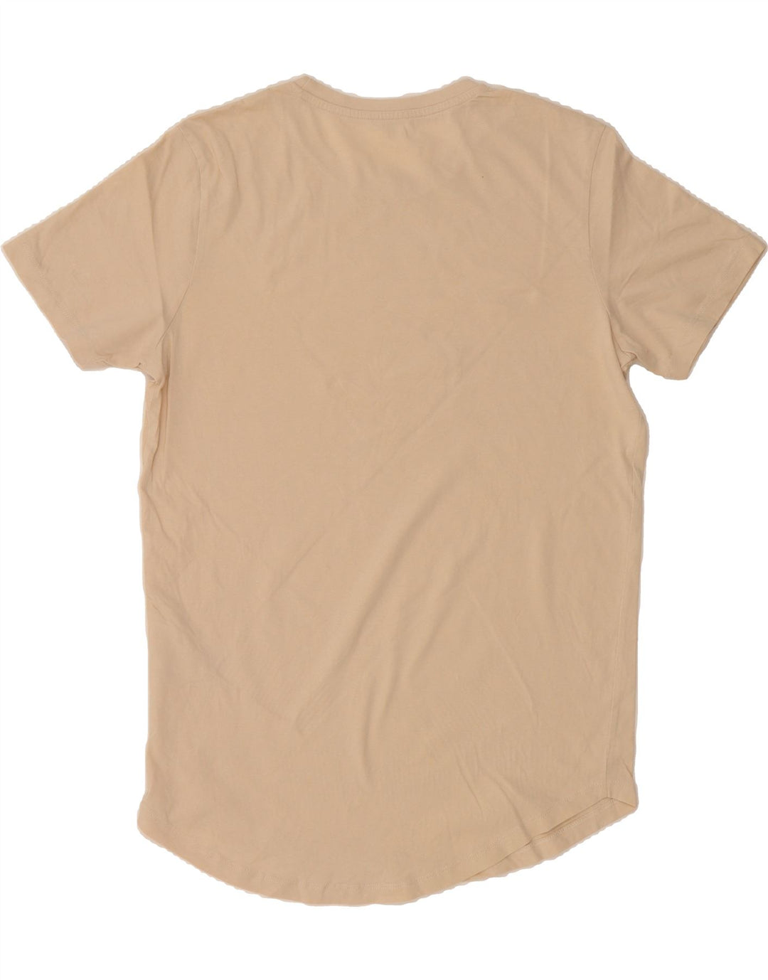 JACK & JONES Mens T-Shirt Top Medium Beige Cotton Vintage Jack & Jones and Second-Hand Jack & Jones from Messina Hembry 